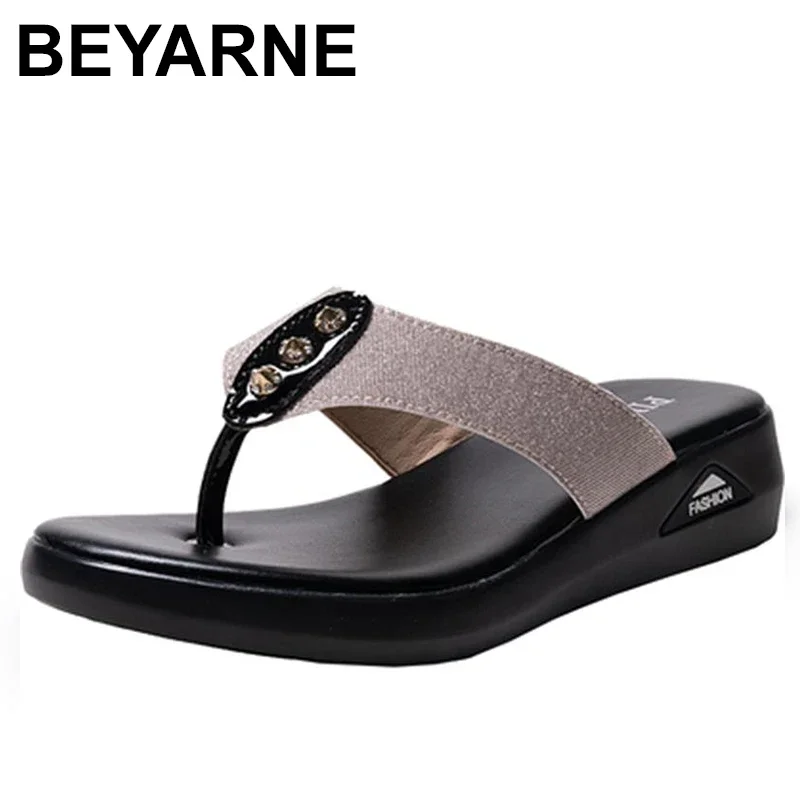 Womens Flip Flops Summer Casual Outdoor Sandals Indoor Bathroom Slippers Women Platform Shoes Beach Slippers Womens Shoes