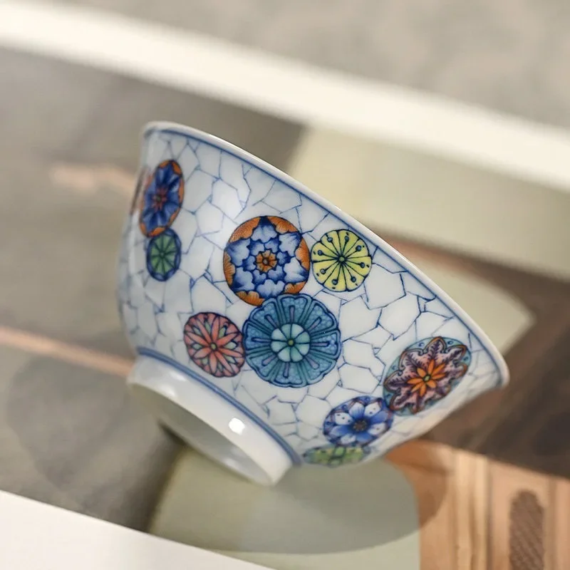 80ML Jingdezhen Hand-painted Ceramic TeaCup Tea Room Use Kung Fu TeaSet Thin Tire Master Cup Coffeeware Teaware Gift Collection
