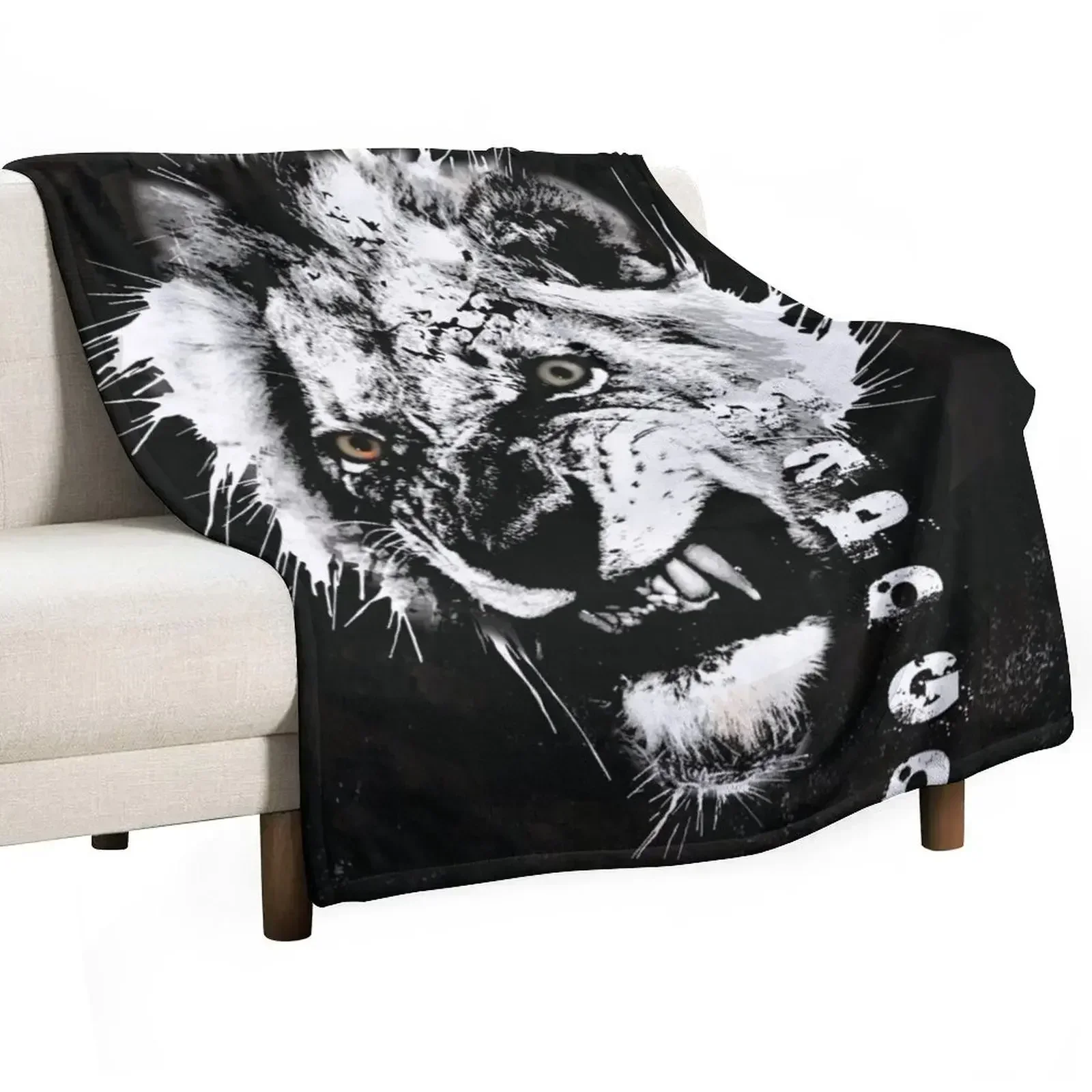 

MR T Mapogo Sabi Sands lion Throw Blanket Personalized Gift Designers Blankets