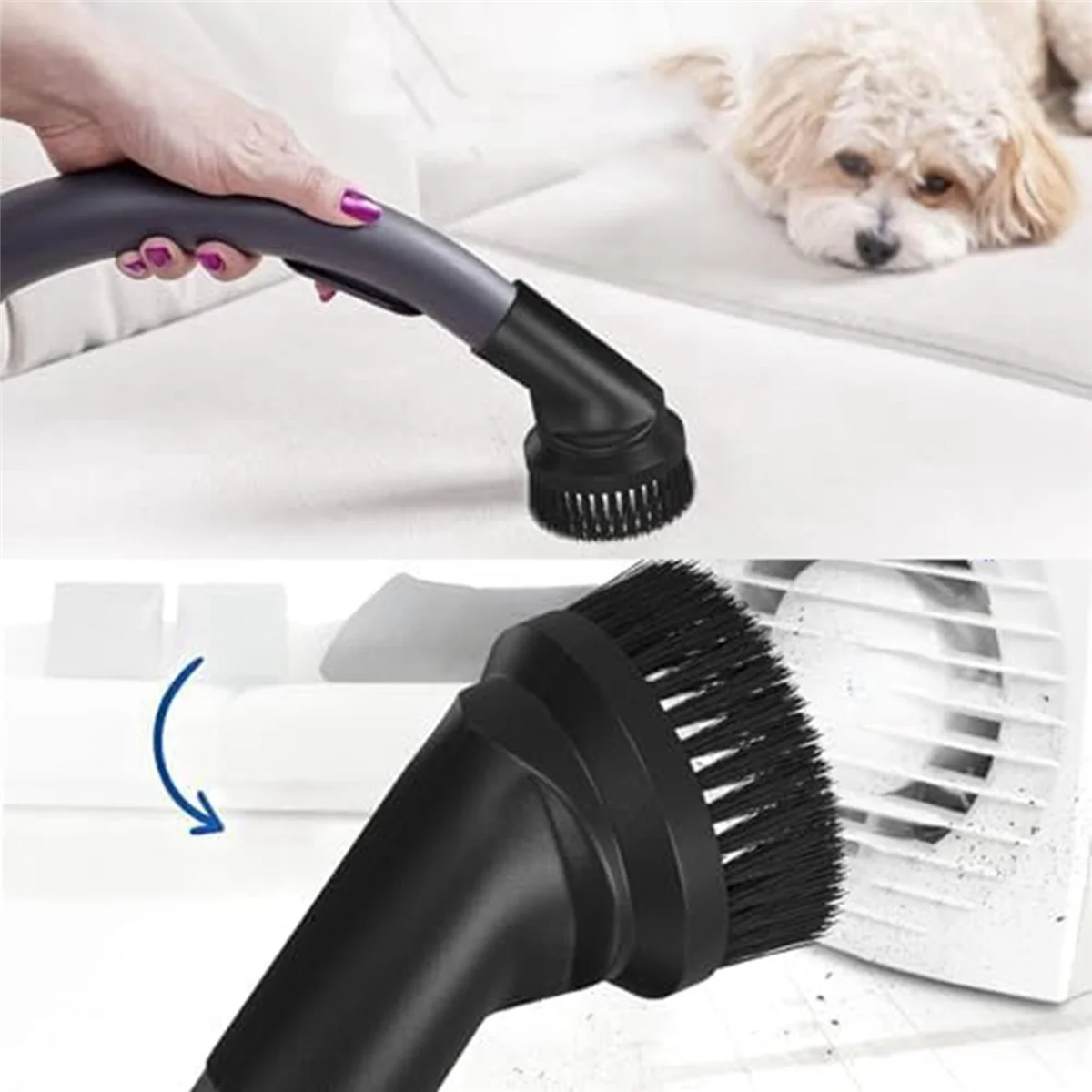 Lot de 2 brosses à poussière pour aspirateur de meubles, 35mm, adaptées à la plupart des marques