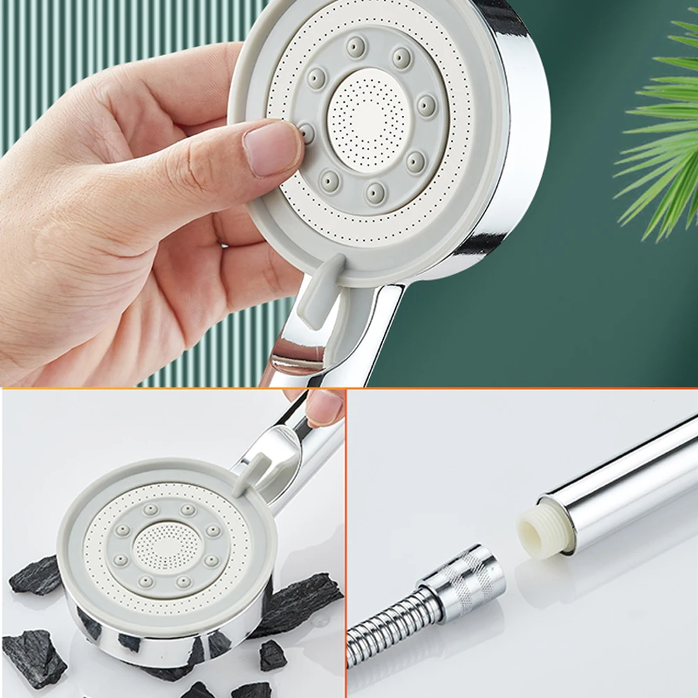 

Регулируемый ручной душ высокого давления для насадки, 5 режимов, портативный экономия воды со шлангом для дома, аксессуары для ванной комнаты