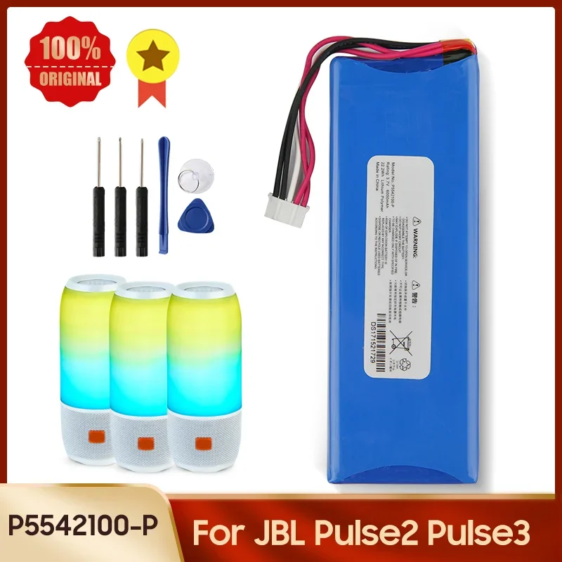 

Replacement Battery P5542100-P 6000mAh For JBL Pulse2 Pulse3 High Quality Batteries With Tool
