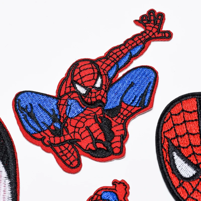 Disney Marvel Spiderman Cloth Patch Embroidered Clothing Patches Anime Cartoon Decoration Accessories for Shirt Pants Jeans Bags