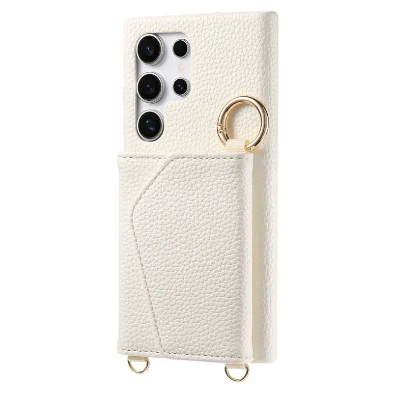 

For Samsung Galaxy S24 S24Ultra S24Plus Crossbody Luxury Leather Card Bag Wallet Holder Phone Case Shockproof Protective Case