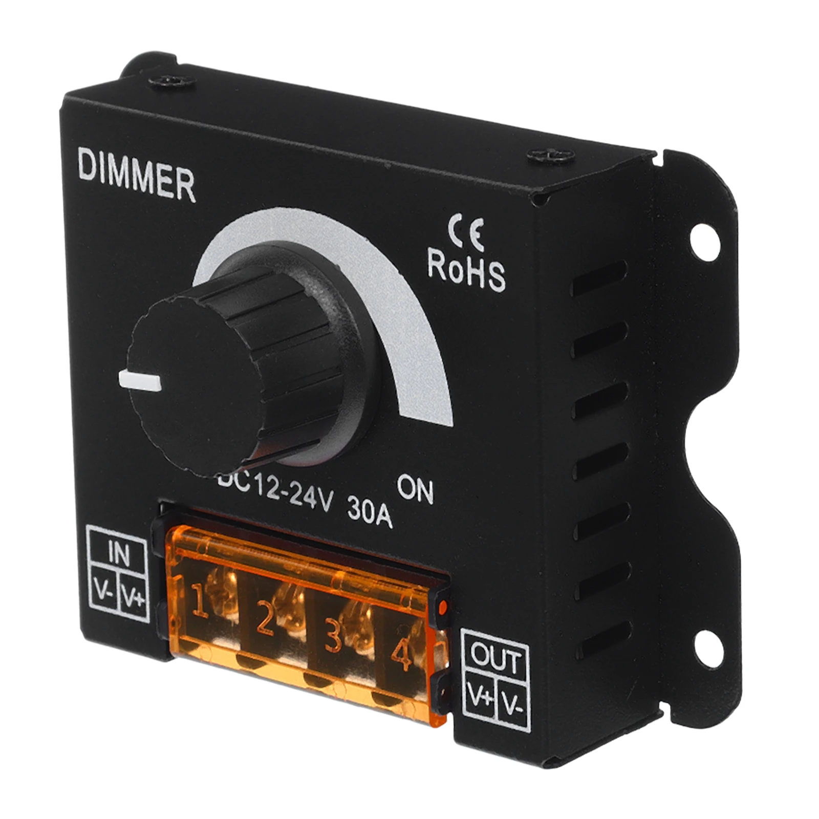 

Mini 12V-24V Single Color Brightness Controller Manual Knob Compact Adjustable Light Strip Switch Home Office Rv Yacht Dc