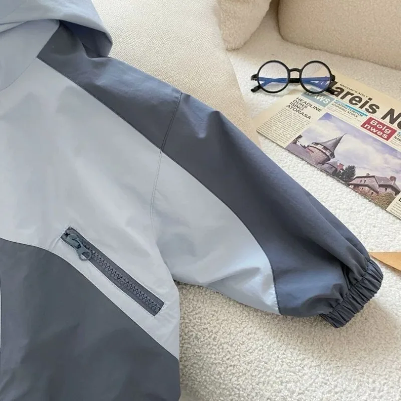 Bellbell Herbst Kinder Jungen Jacken 2026 Kinder Babys Jungen Windbreaker Gespleißte Oberbekleidung Mantel Kleinkind Säugling Jungen Wanderjacken – Detail 9