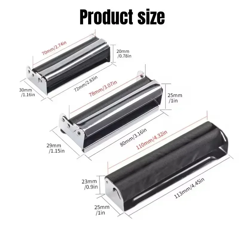 New Portable 70/78/110 MM Mini Metal Manual Rolling Machine Paper Tobacco Hand Roller Cigarette Maker Gadgets for Men Gift