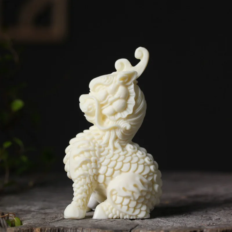 

Factory Direct Supply Ivory Nut Corner King Unicorn Decorations Lucky Kirin Home Desktop Decoration Animal Hand Pieces Car Swing