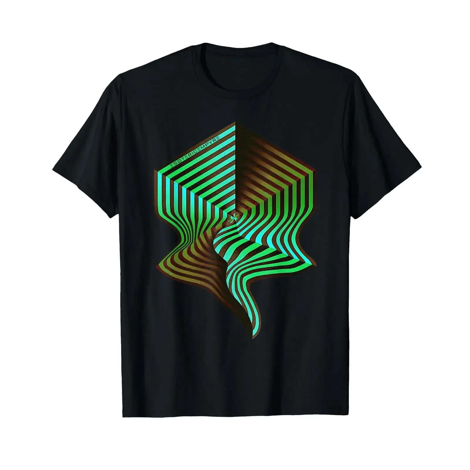 Sacred Geometry Hexagon Layered Liquified T Shirt vintage Washed homme Versatile Stretched Slightly Unisex