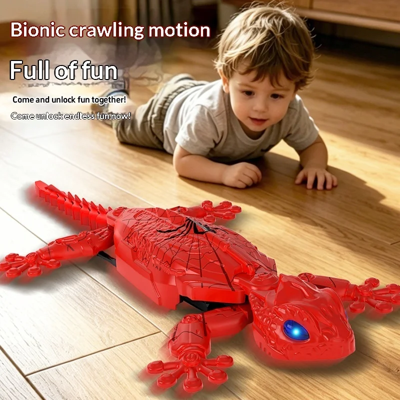 Generic Remote Control Lizard Toy Simulated Electronic Crawling Gecko Interactive Indoor Party Game Prank Prop