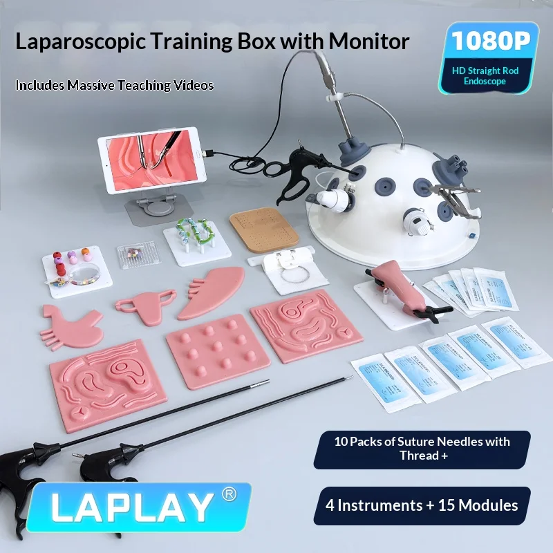 Laparoscopic Trainer Endoscopy Training Box Laparoscopy Simulator Laparoscope for Suture Skill Practice
