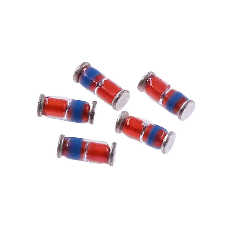 50pcs 0.5W SMD Voltage Regulator Diode 1206 Cylinder Glass Tube 3V3 5V1 4.7V 10 15 12V 24V 36V  6.6V  33V 39V