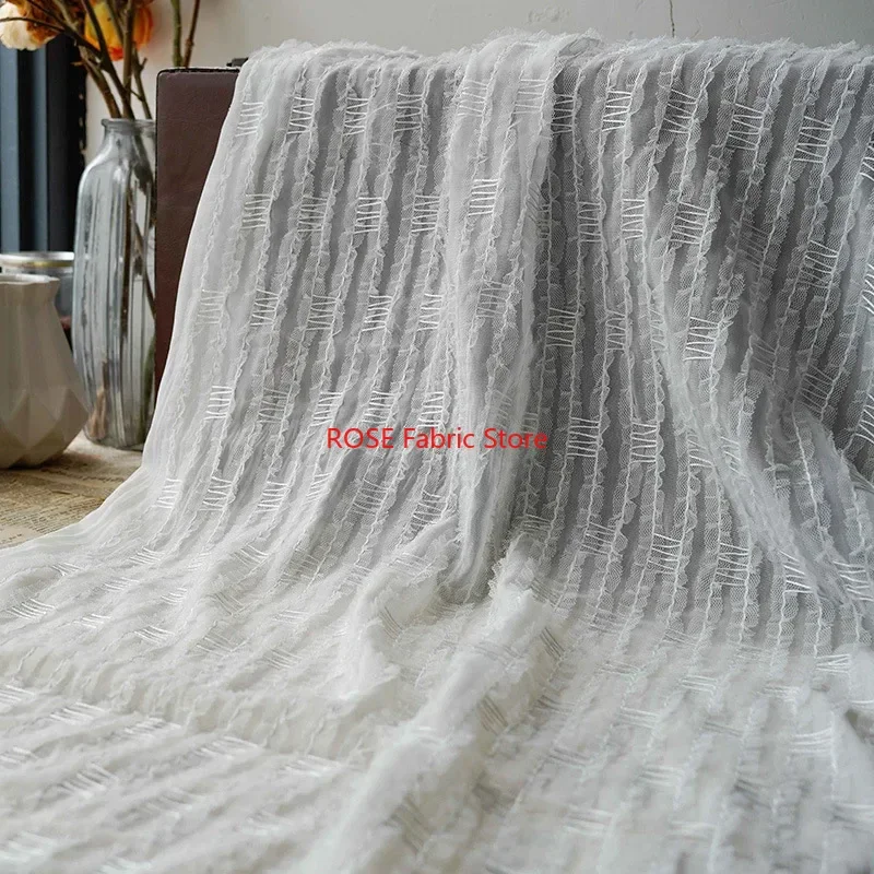 

Soft Ruffled Pleated Striped Chiffon Fabric for Cake Dress, Bridal Gown, Tutu Dress, Mini Dress