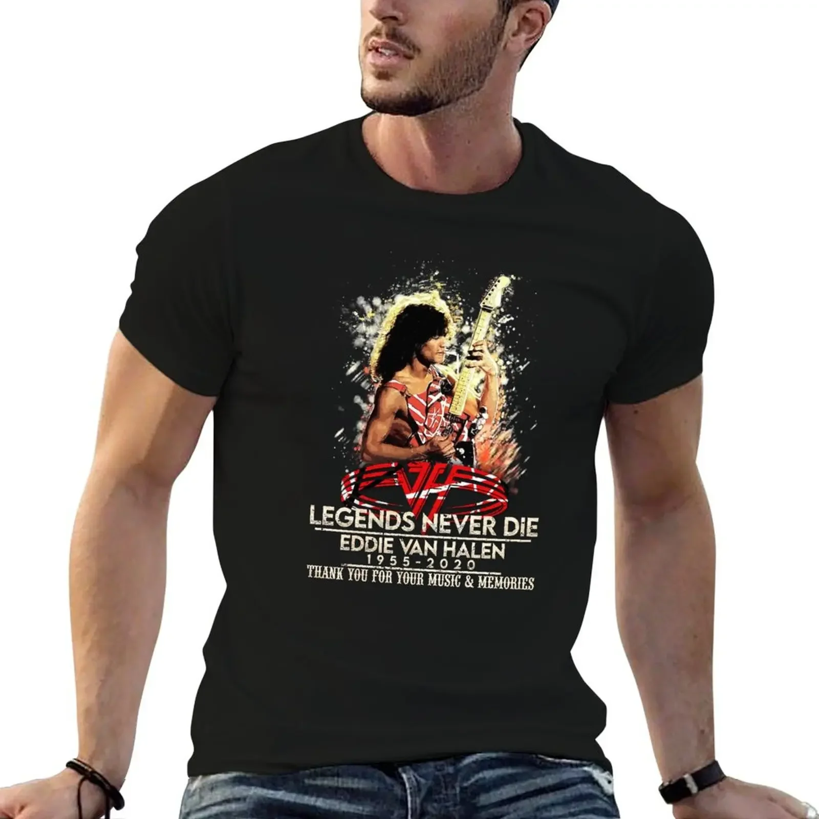 

Legends Never Die Eddie VáN HáLen 1955 2020 Thank You For Your Music Memories Shirt T-Shirt blue lock summer tops mens t shirts