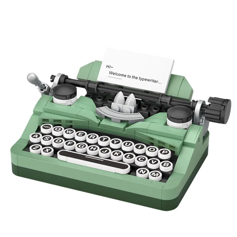 Loz Retro Typewriter Mini Keyboard Small Particle Assembly Building Blocks Assembly High Difficulty Building Blocks Toy