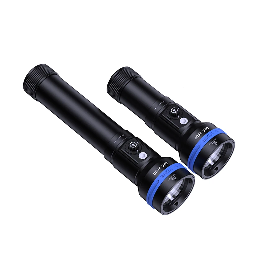 

XTAR D26 2500 Diving Flashlight LED Powerful Lantern IPX8 Waterproof Scuba Diver Lamp Torch USE 26650 18650 Battery Flash Light