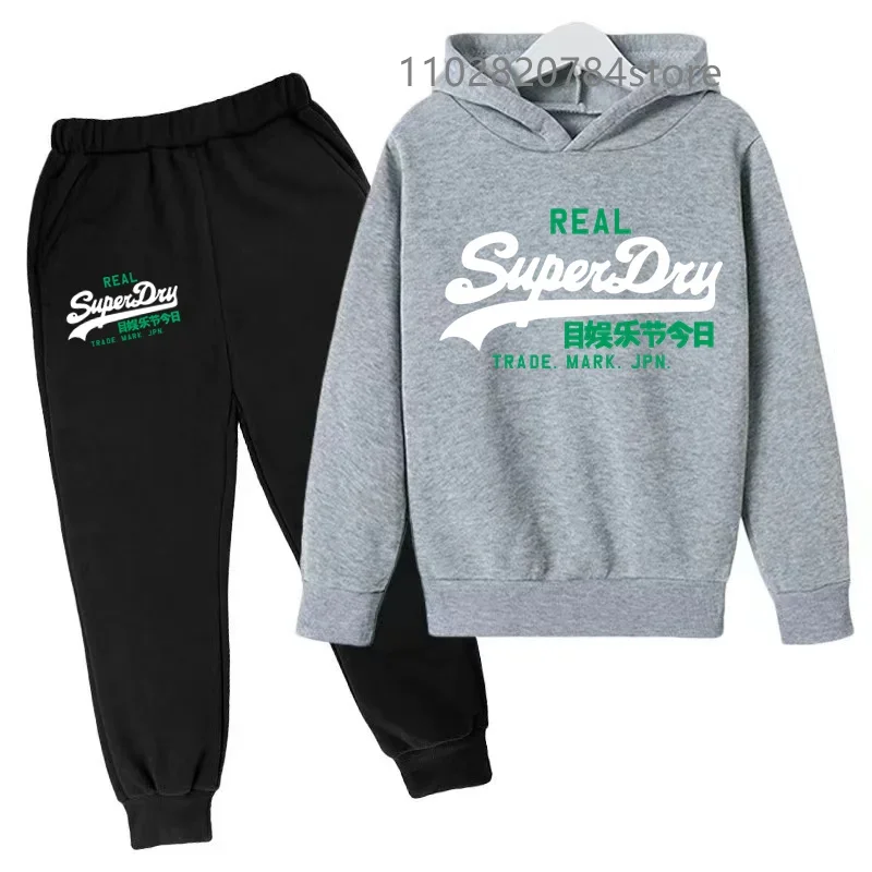 

Spring Kids AutumnTrend Casual Tracksuits 3-14 Years Boys and Girls Hoodie+Pants 2pcs Suits Children Daily Clothes Sets