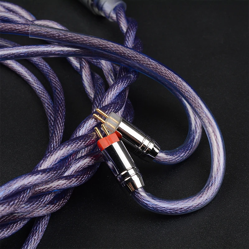 Imagem -05 - Nicehck Purplegem Hifi Cabo 7n Occ Mais Prata Banhado Occ Substituir Fio 4.4 mm Mmcx 0.78 mm 2pin para Blessing3 Mk4 Kima Hexa Sa6 Iem