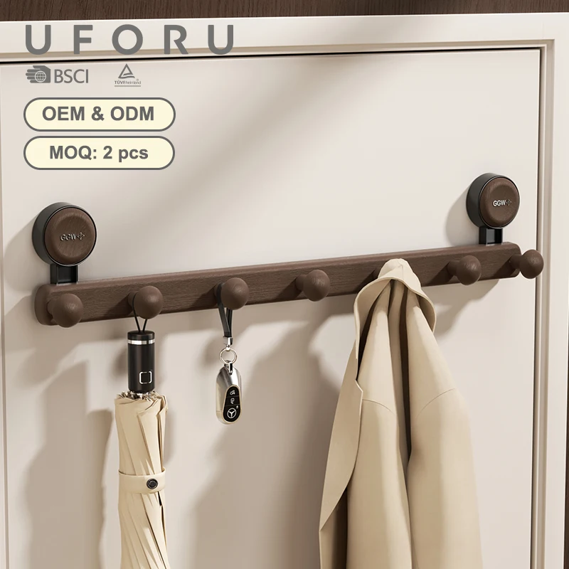 خطافات كأس شفط قوية من Uforu بدون حفر - مثالية لمدخل الباب الخلفي للحمام، شماعة معطف مثبتة على الحائط متعددة الاستخدامات #1