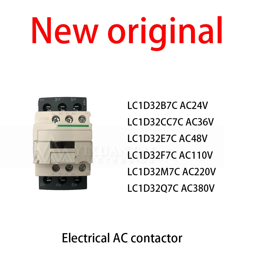 

1Pcs/Lot New original LC1D32B7C AC24V LC1D32CC7C AC36V LC1D32E7C AC48V LC1D32F7C AC110V LC1D32M7C AC220V LC1D32Q7C AC380V