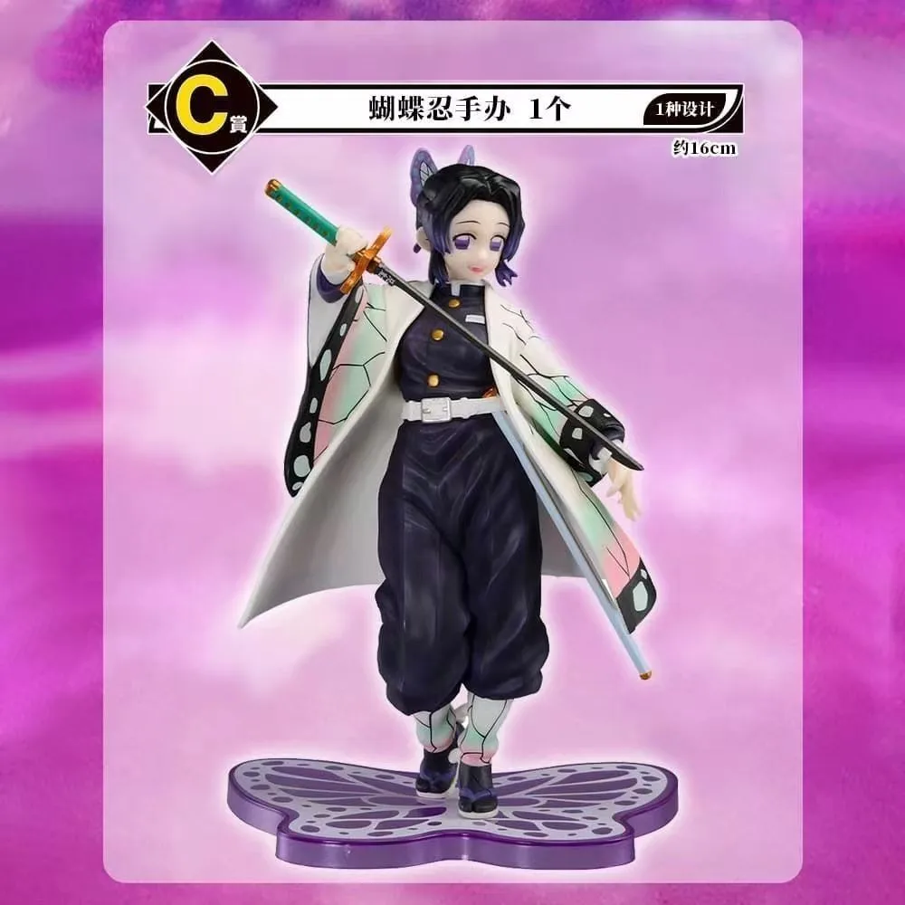 BANDAI Demon Slayer Tanjirou Giyuu Kanao Shinobu Action Figures Model with An Indomitable Heart Amusement Figures Toys Original