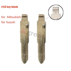 10pcs #16 Uncut Flip Blank Key Blade for Mitsubishi Suzuki Alto Car Key Replacement KD VVDI Remote Car Key Blade Car Accessories