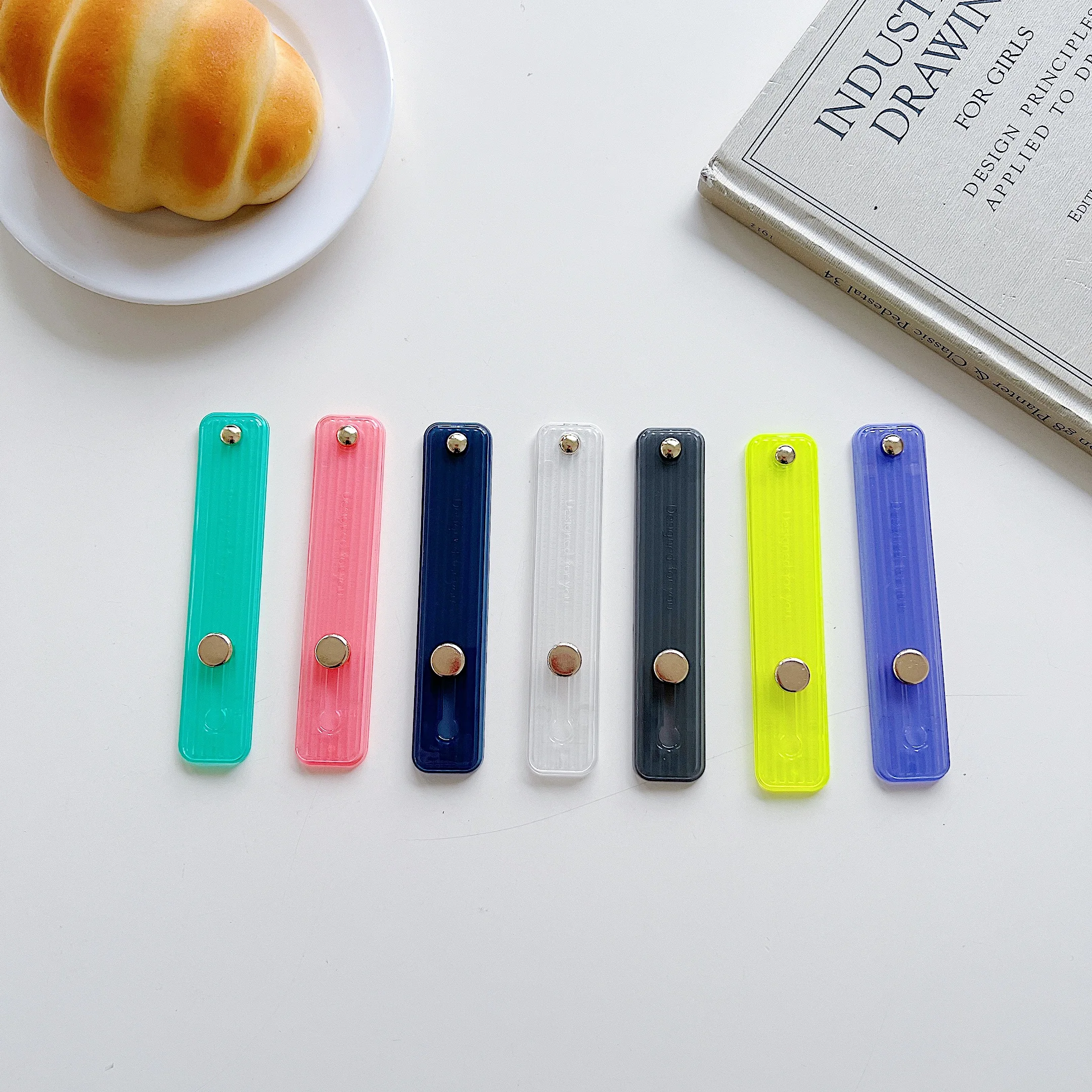 Banda para la muñeca, banda para la mano, agarre para el dedo, soporte para teléfono móvil, Push Pull, soporte Universal para enchufe de teléfono de Color liso para iPhone Xiaomi