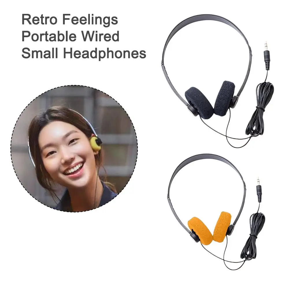 1pcs Underwire Headphone Music Mp3 Walkman Retro Feelings Sports Photo Fashion Small Wired Headphones Props Portable L9y1