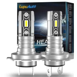 12V H7 Led Bulb 1:1 Mini Size Xenon White Headlight Bulb 16000Lm 6000K Fanless Wireless H7 Car Led Lamps Bright Plug and Play
