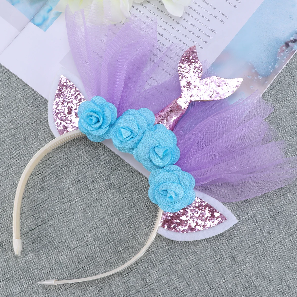 

Glitter Mermaid Hair Bands Lightweight Non-Fading Kids Party Hair Hoop Holiday Costume Accessories