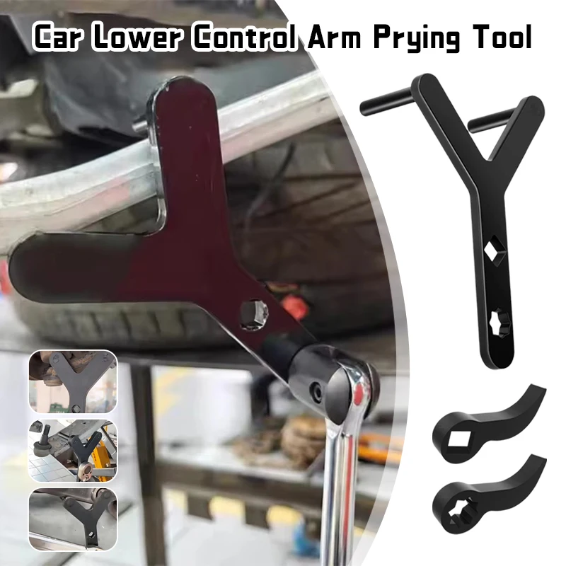 

1Set Car Lower Control Arm Prying Tool Pry Bar Wrench for 1/2 Ratchet Open-end Wrench Half Shaft Drive Shaft Disassembly Tool