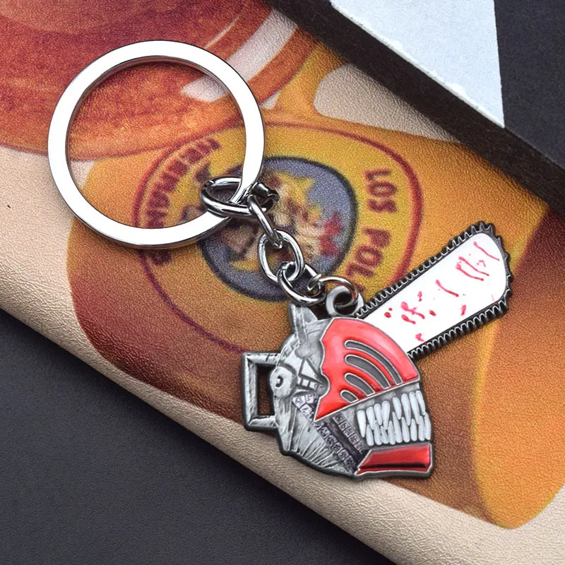 체인소 맨 포치타 키체인 애니메이션 자동차 키 링 액션 피규어 장난감 금속 키체인 가방 펜던트 코스프레 소품 키링 선물