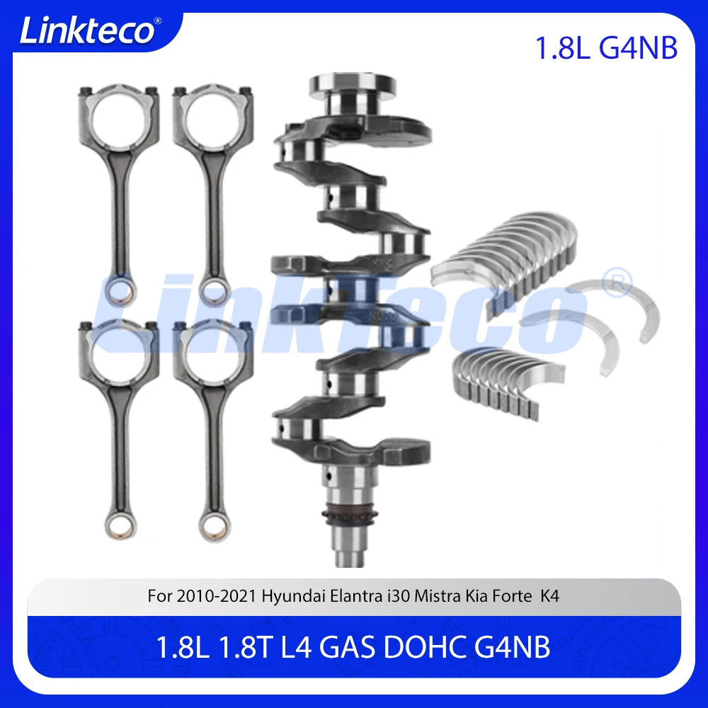 

Engine Parts Crankshaft Connecting Rod & Bearing Set Fit 1.8 T L L4 GAS DOHC G4NB For 10-21 Hyundai Elantra Kia Forte 1.8L 1.8T