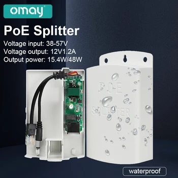 POLDC-充電アダプターip65,48v〜12v 2a poe,防水,分離,干渉防止,アダプター,ケーブル電源モジュール