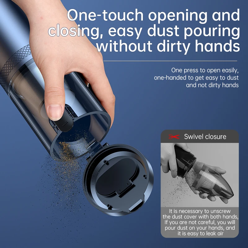 Purerobo VC012 เครื่องดูดฝุ่นไร้สายตัวโลหะจอแสดงผลดิจิตอลมือถือเครื่องดูดฝุ่นรถยนต์แบบพกพาสําหรับโฮมออฟฟิศรถยนต์สะอาด