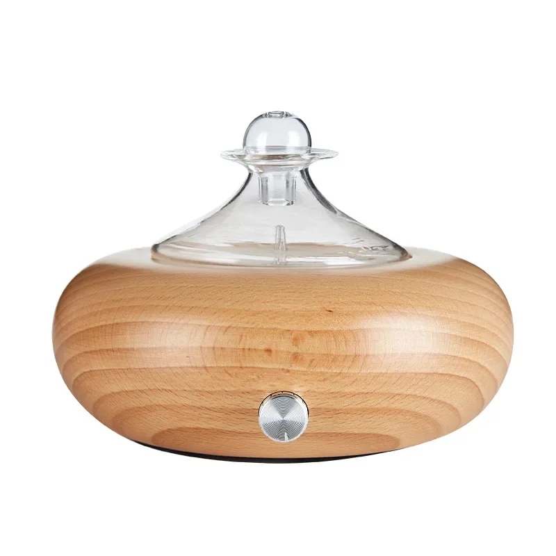 Máquina de aromaterapia de madera maciza, difusor de atomización tipo platillo volador creativo, sala de estar en casa, hotel, humidificador sin agua