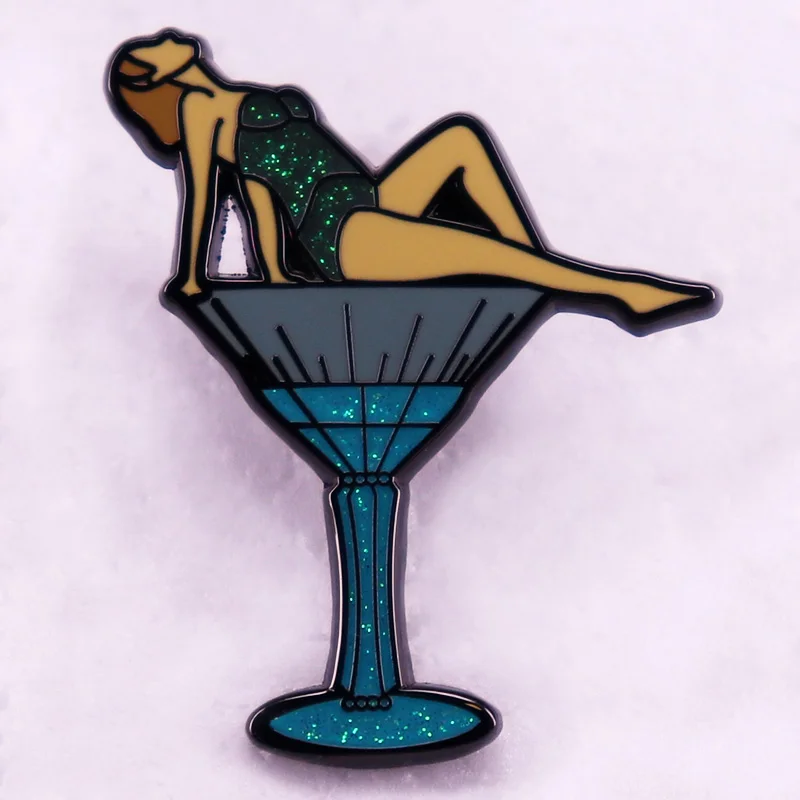 Midnights badge glitter wine glass Enamel Pin music album brooch jewelry swifties gifts
