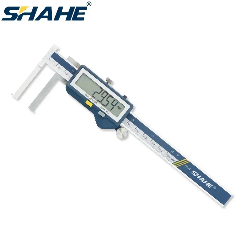 

SHAHE 8-150/13-200/15-300mm Digital Inside Groove Caliper With Knife Point Stainless Steel Large LCD Screen Wireless Caliper