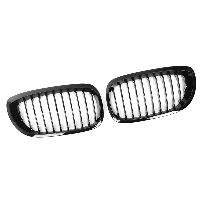 E46 M3 Singal slat Grills  bumper grill Gloss Black One Line For BMW E46 2003-2005 front grille