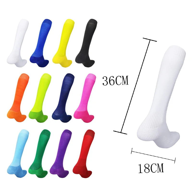 School Kids Boys Girls Sport Sock Solid Color White Black Series Football Sock for Children Cotton Knee High Long Stockings