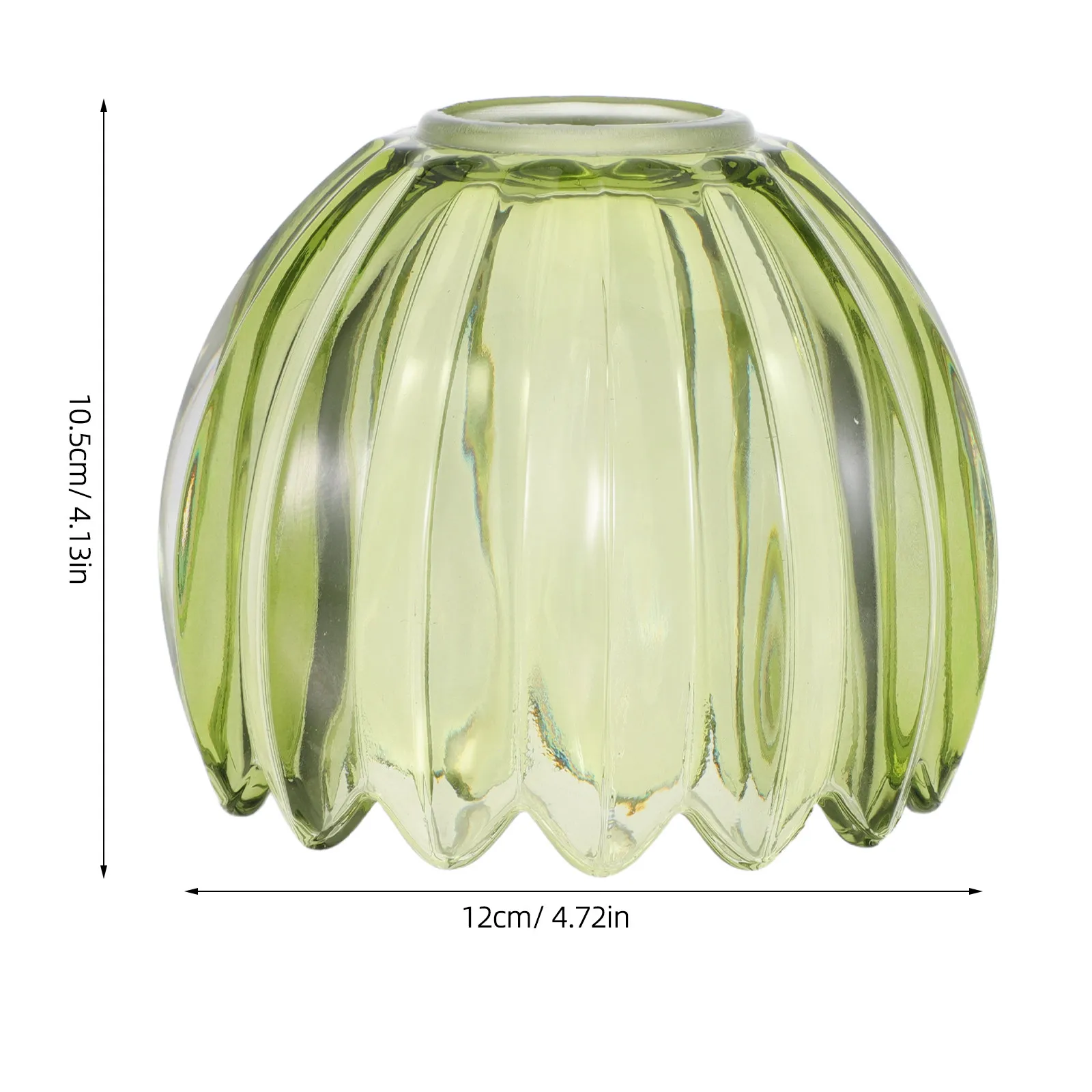 Glass Lampshade Tulip Light Cover Dark Green Small Mini Lily Flower Sconce Replacement Vintage Retro Table Floor Pendant Lamp