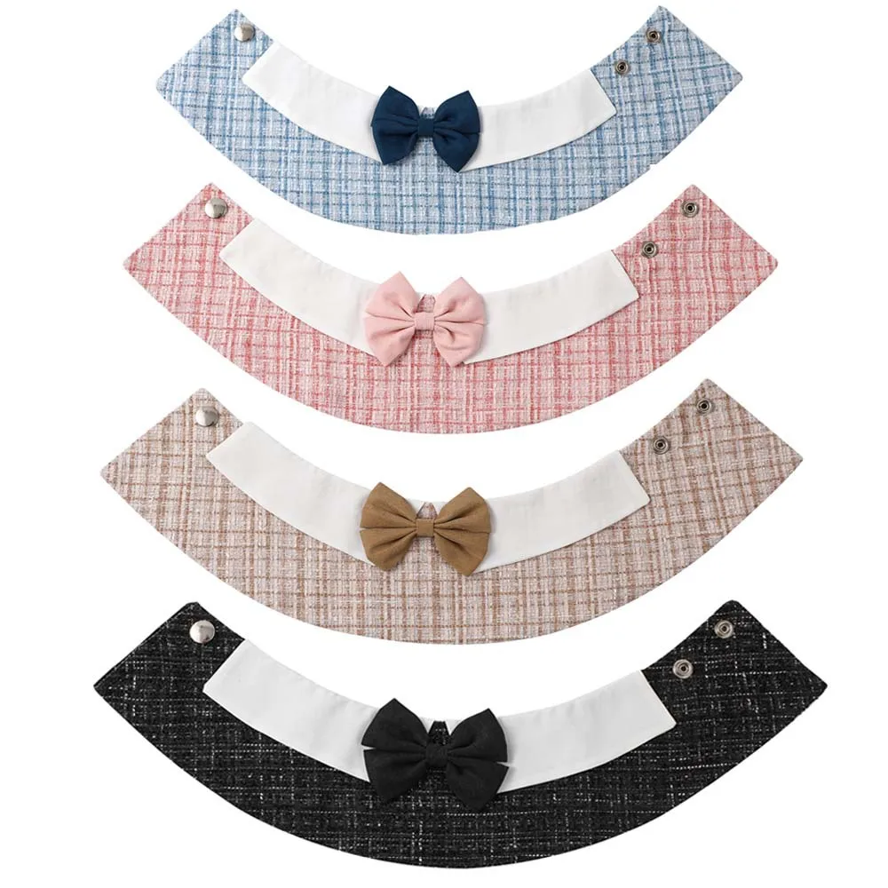 Pet Bib Adjustable Striped Small Dog Bow Tie Bib Saliva Towel Pet Accessories Fashionable Pet Dog Cat Costume High Quality