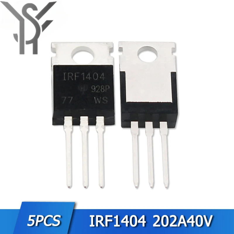 5pcs IRF1404 Transistor 1404 IRF1404PBF TO220 MOSFET MOSFT FETs 40V 202A TO-220 Field Effect Transistors Set IC