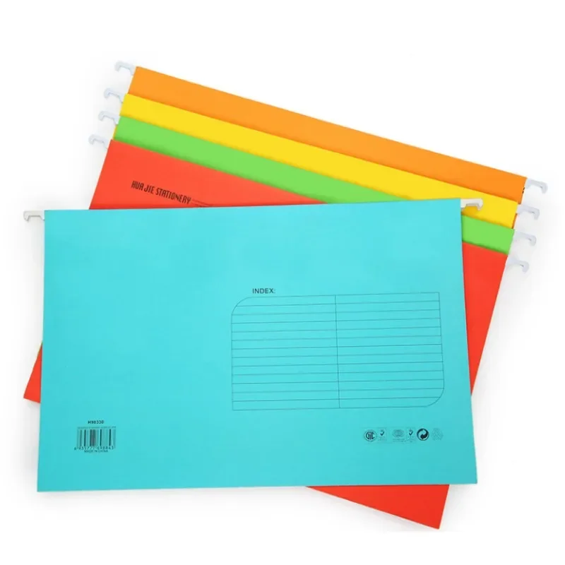12pcs /pack FC/A4 Extra Capacity Reinforced File Folders Fast Find Hanging Category Clip Tags Business Office Desk Organizer