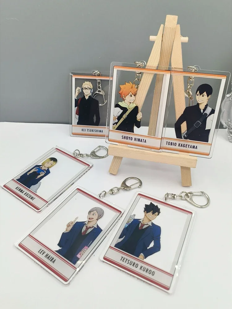 Anime Haikyuu!! Kozume Kenma Tobio Kageyama Cosplay Keychain Transcard  Accessory Acrylic   Ambitus