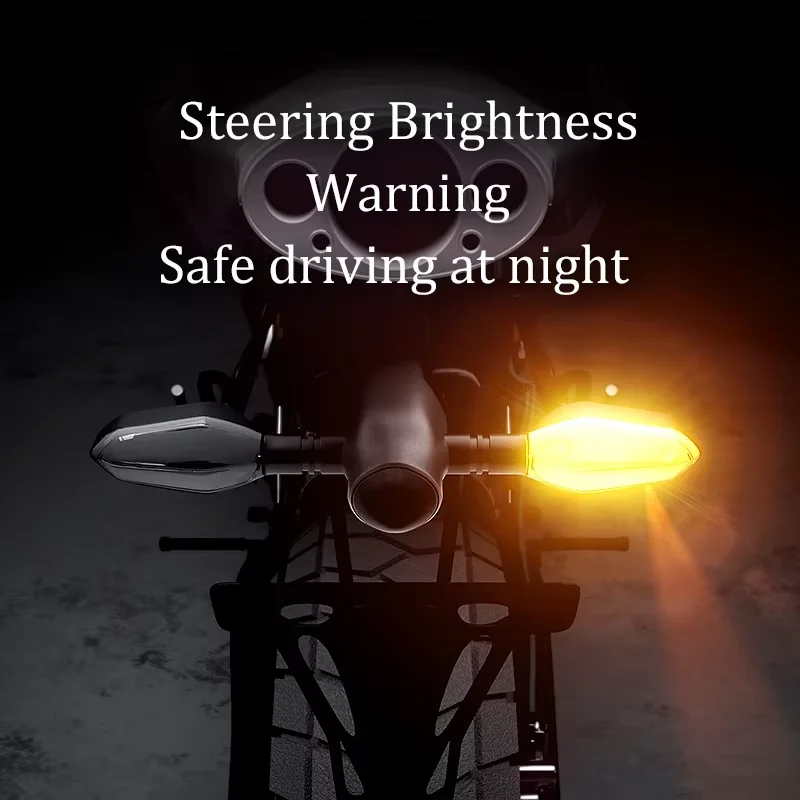 2PCS Universal Motorcycle LED Turn Signal Lamp Color Projection Lamp Sequential Flowing Flash Indicator Lights Running Light image 4
