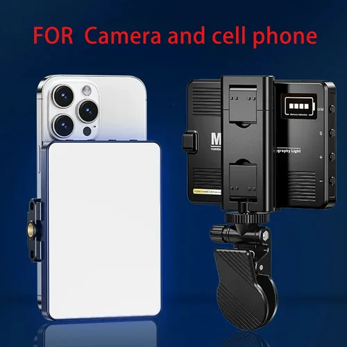 Mini luz LED de relleno de zapata, accesorio portátil para fotografía en el lugar, cámara de belleza para teléfonos móviles, tamaño de bolsillo ajustable