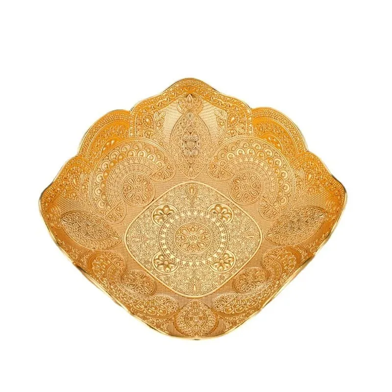 

Turkish fruit plate small home decoration home living room creative European luxury metal candy fruit plate