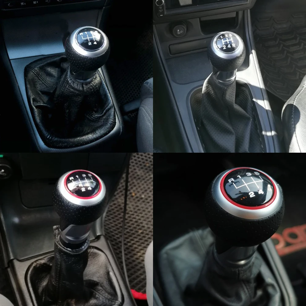 Car Gear Shift Knob For Audi A4 B6 B7 B8 A6 S4 8K A5 8T Q5 8R S Line Ibiza 6J Seat Leon Mk1 Passat Golf 5/6 Speeds 12mm