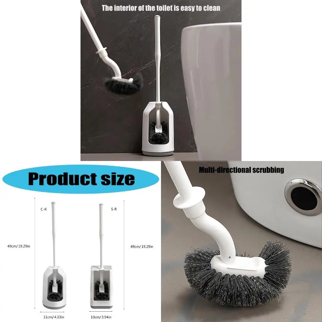 F19B Bath Scrubber Set with Deep Cleaning Curved Bristles for Stubborn Residues Stain